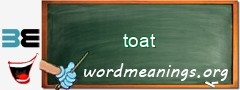 WordMeaning blackboard for toat